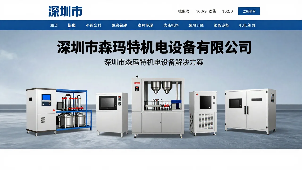深圳市森玛特机电设备有限公司 首页主视觉